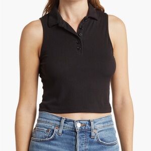 Cotton Emporium johnny collar tank top